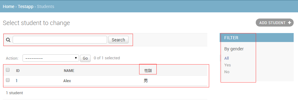 Admin——Model管理界面